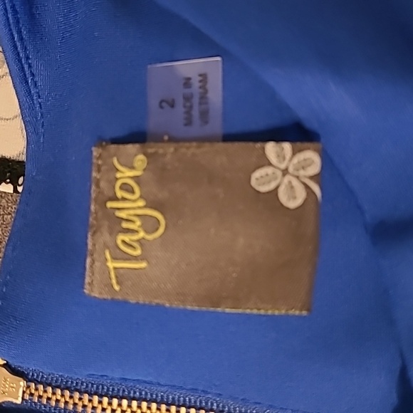 Taylor blue midi dress sleeveless size 2 - Picture 9 of 10